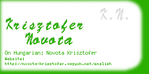 krisztofer novota business card